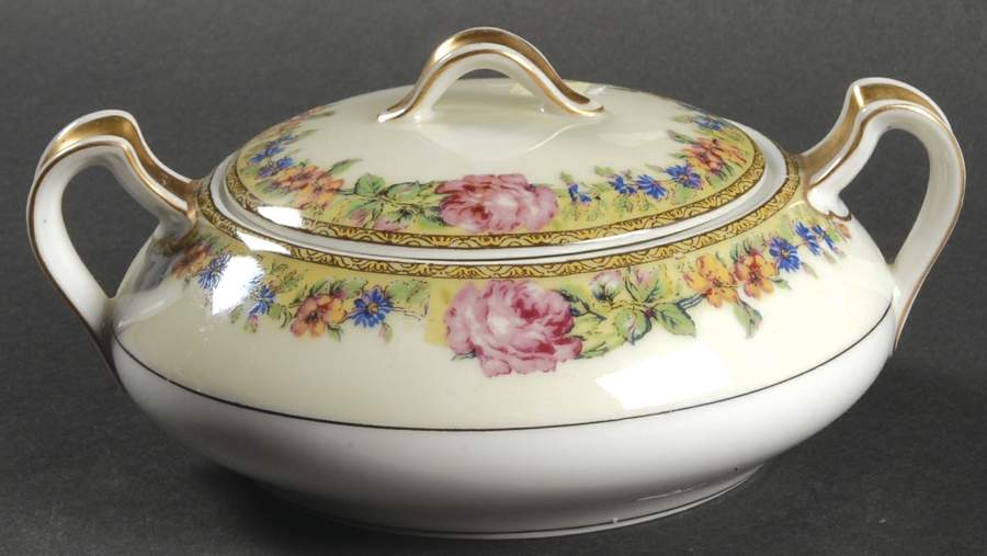 Gloria (France) Sugar Bowl & Lid by Haviland-1