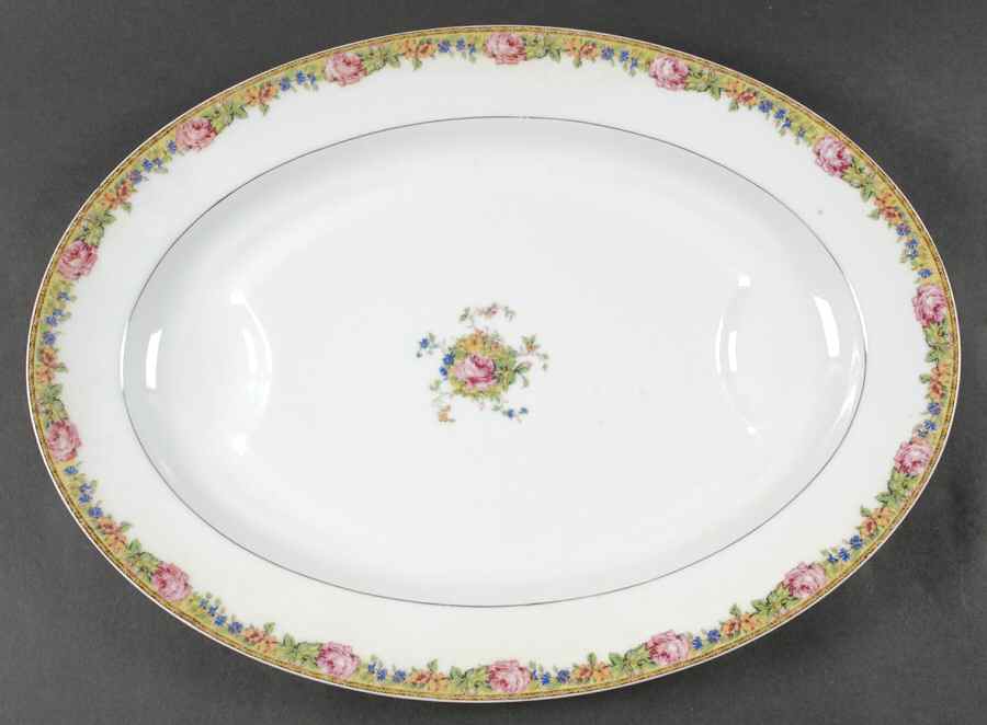 Gloria (France) 18" Oval Serving Platter by Haviland-1