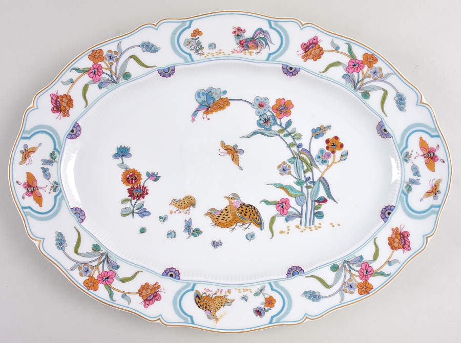 Golden Quail 14" Oval Serving Platter by Haviland-1