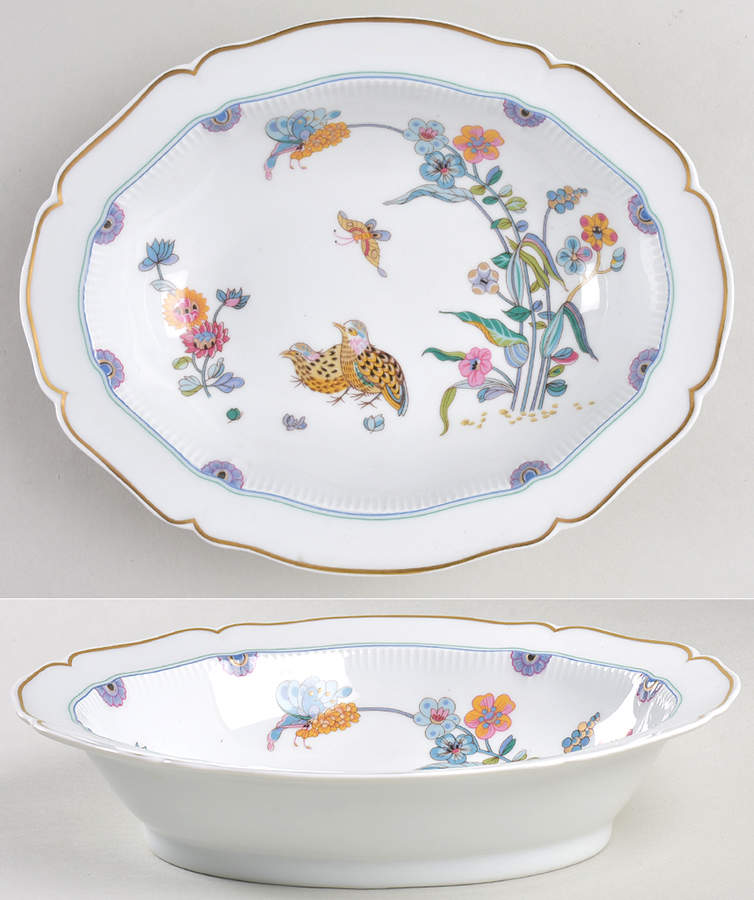 Golden Quail 9" Oval Vegetable Bowl by Haviland-1