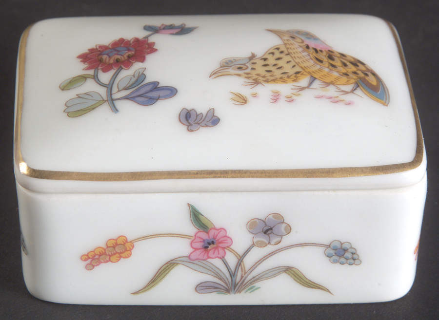 Golden Quail Trinket Box with Lid by Haviland-1
