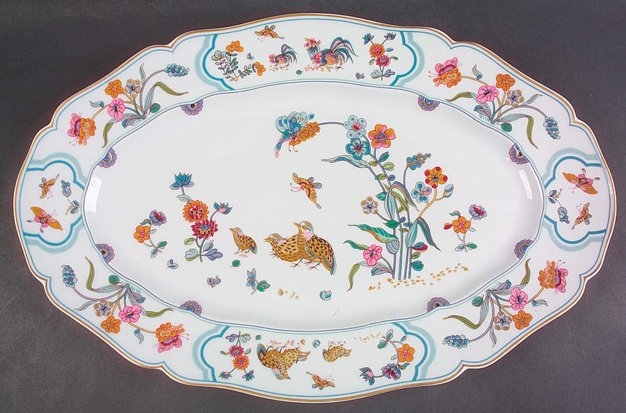 Golden Quail 18" Oval Serving Platter by Haviland-1