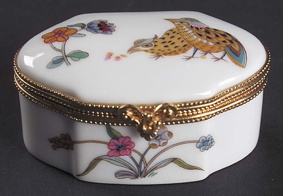 Golden Quail Hinged Box by Haviland-1