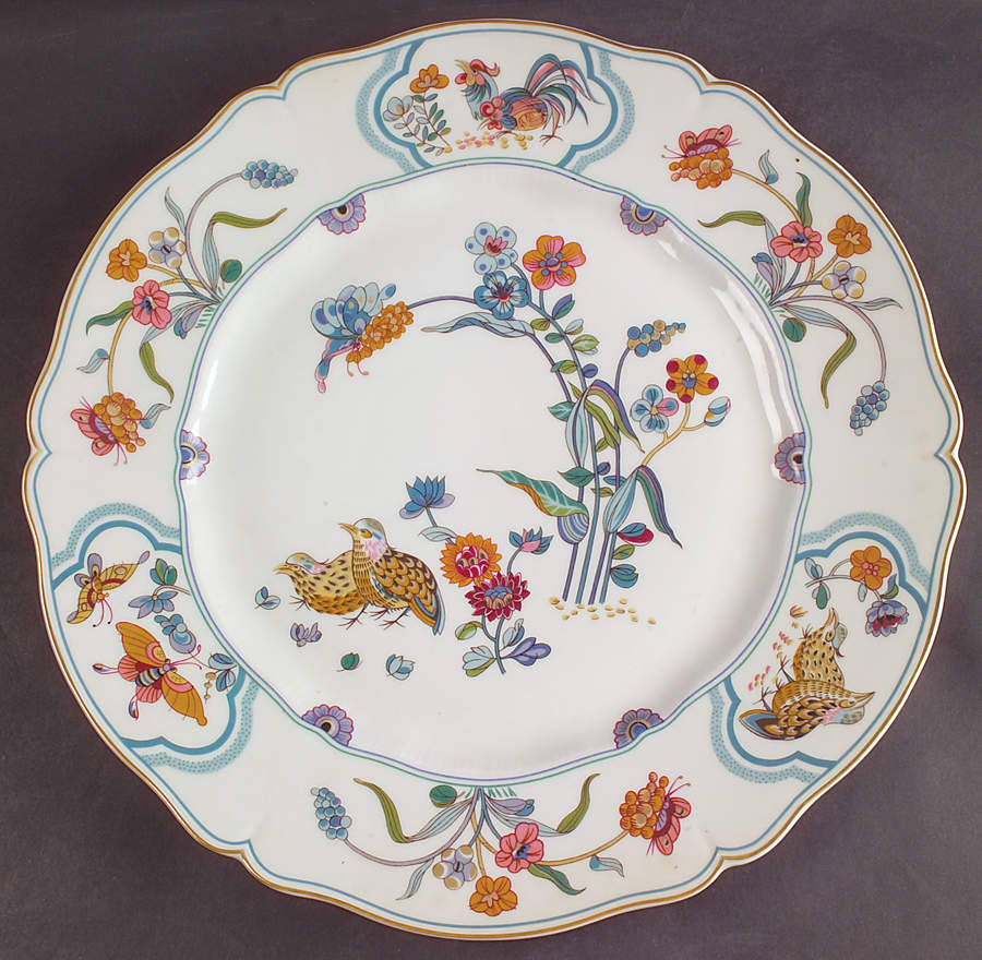 Golden Quail 12" Chop Plate (Round Platter) by Haviland-1