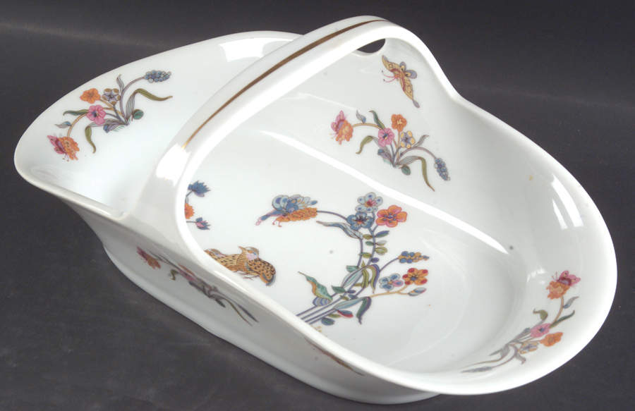 Golden Quail 12" Handled Basket by Haviland-1