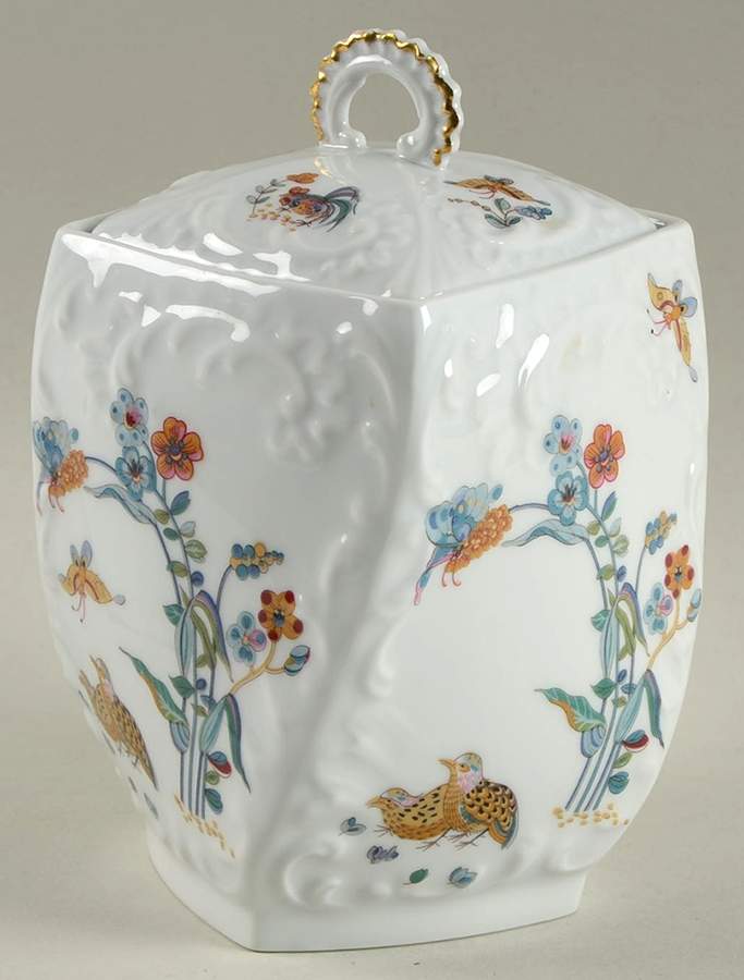 Golden Quail Biscuit Barrel & Lid by Haviland-1