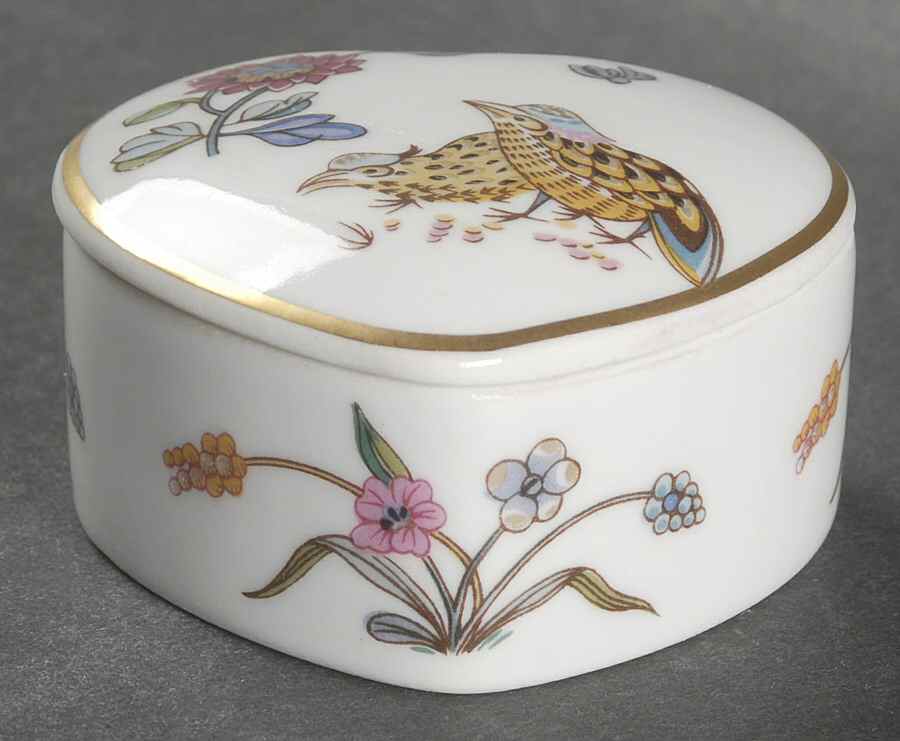 Golden Quail Pill Box by Haviland-1