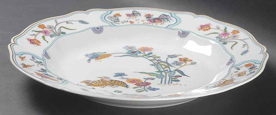 Golden Quail Deep Round Platter by Haviland-1