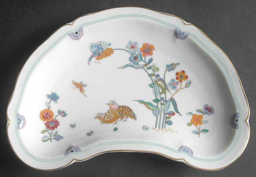 Golden Quail Crescent Salad Plate by Haviland-1