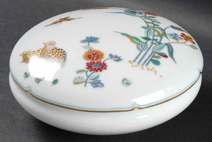 Golden Quail Bon Bon & Lid by Haviland-1