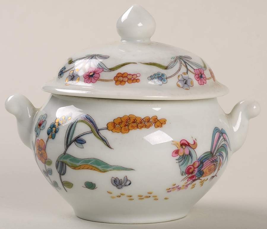 Golden Quail Mini Sugar Bowl & Lid by Haviland-1