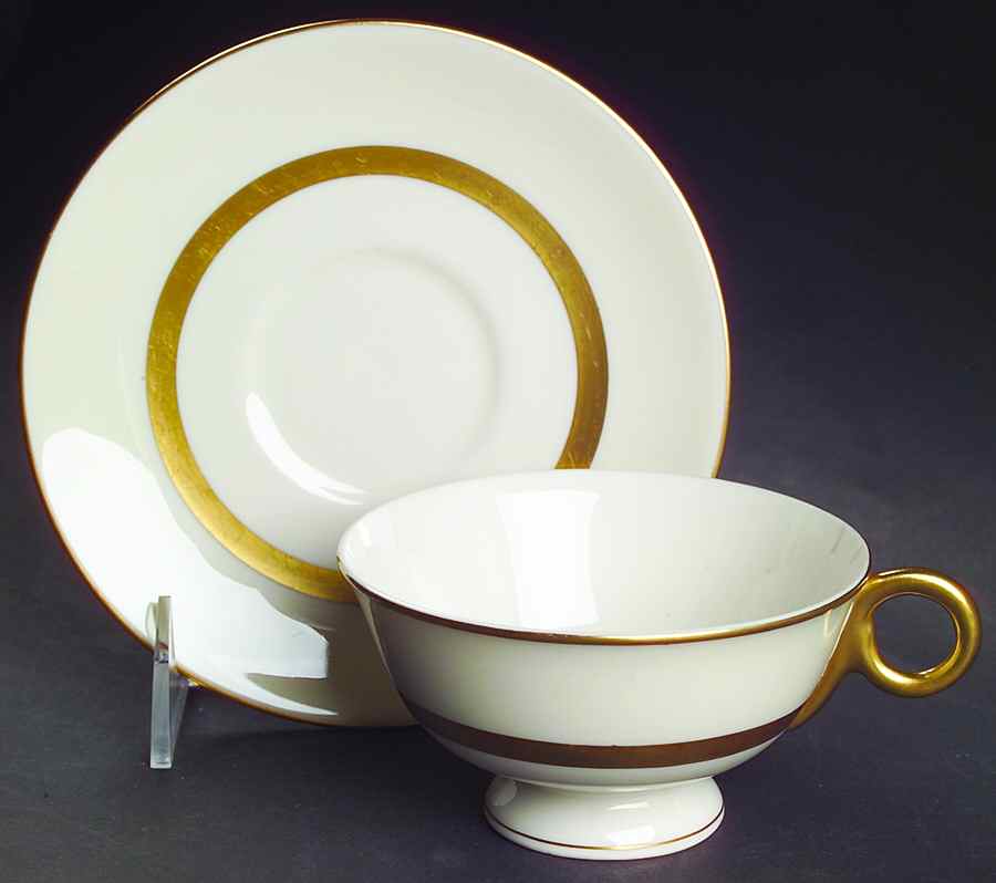Gotham Footed Cup & Saucer Set by Haviland-1