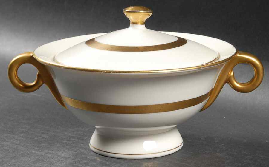 Gotham Sugar Bowl & Lid by Haviland-1