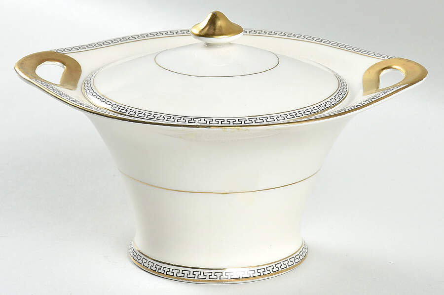 Greek Key Sugar Bowl & Lid by Haviland-1