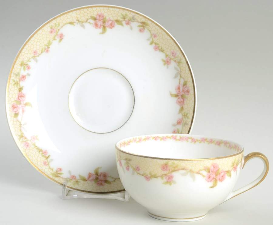 H10 Flat Cup & Saucer Set by Haviland-1