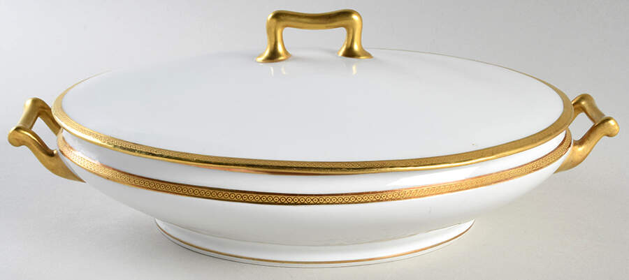 H102  Oval Covered Vegetable by Haviland-1