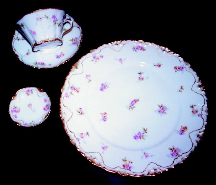 H104 Flat Cup & Saucer Set by Haviland-1