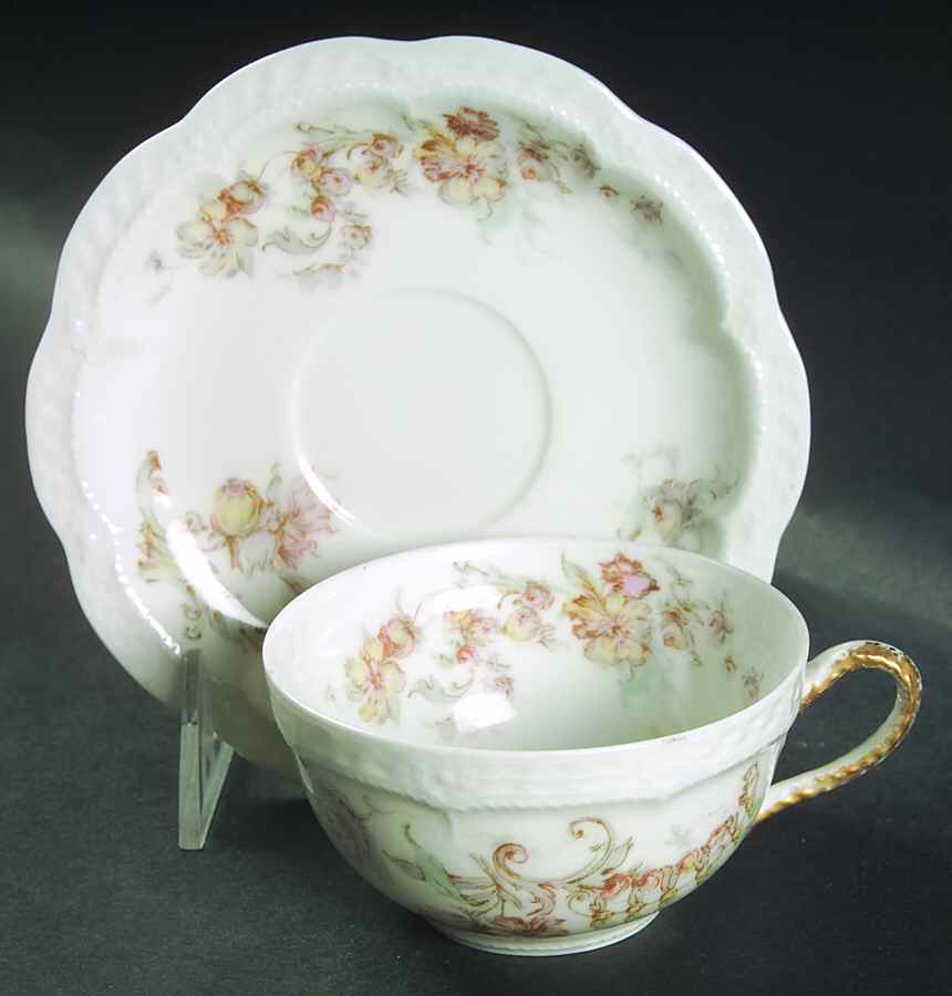 Schleiger 235-2 Flat Cup & Saucer Set by Haviland-1