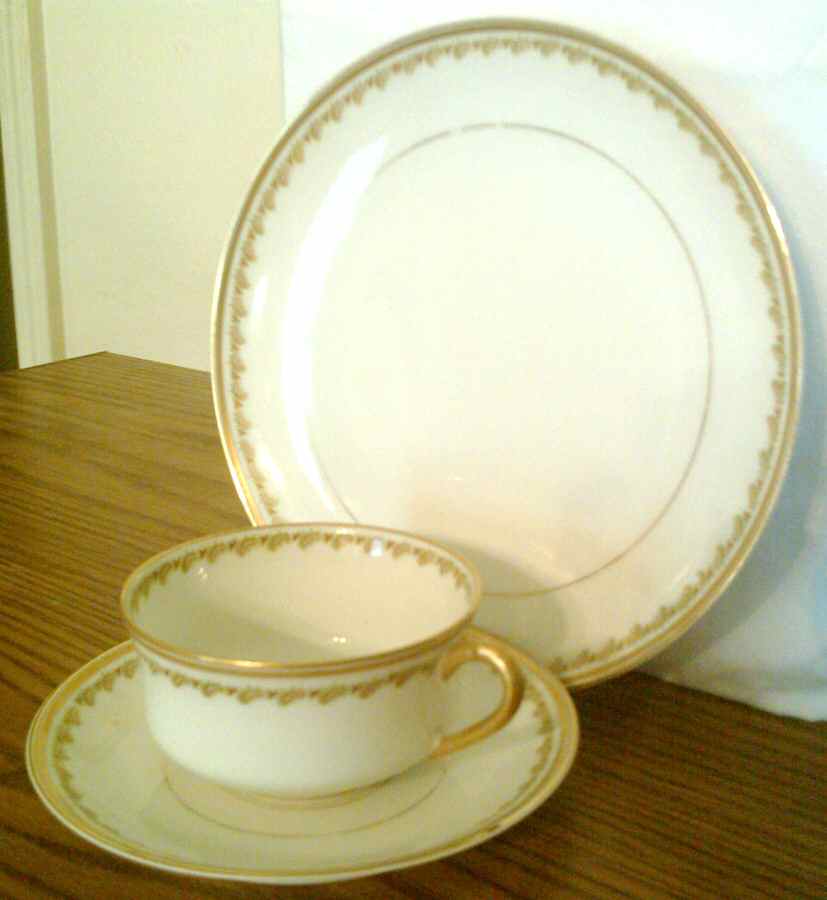 H121 Footed Cup & Saucer Set by Haviland-1