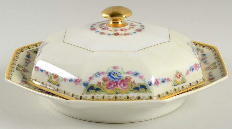 H128 Round Covered Butter by Haviland-1