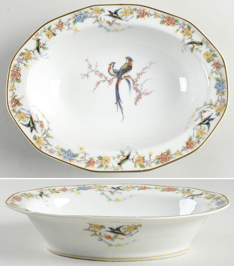 H159 9" Oval Vegetable Bowl by Haviland-1