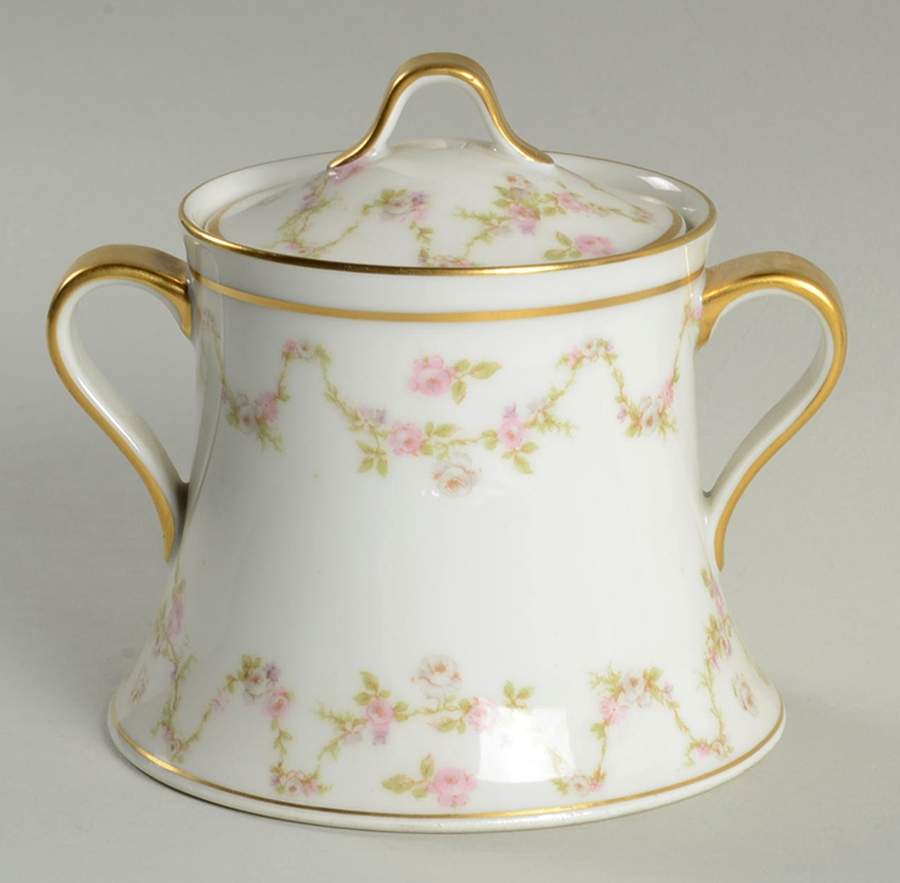 H164 Sugar Bowl & Lid by Haviland-1
