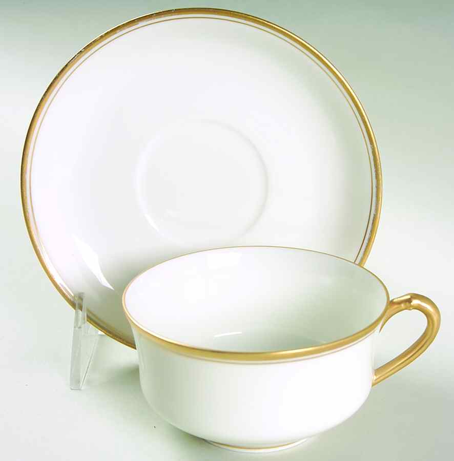 H17 Flat Cup & Saucer Set by Haviland-1
