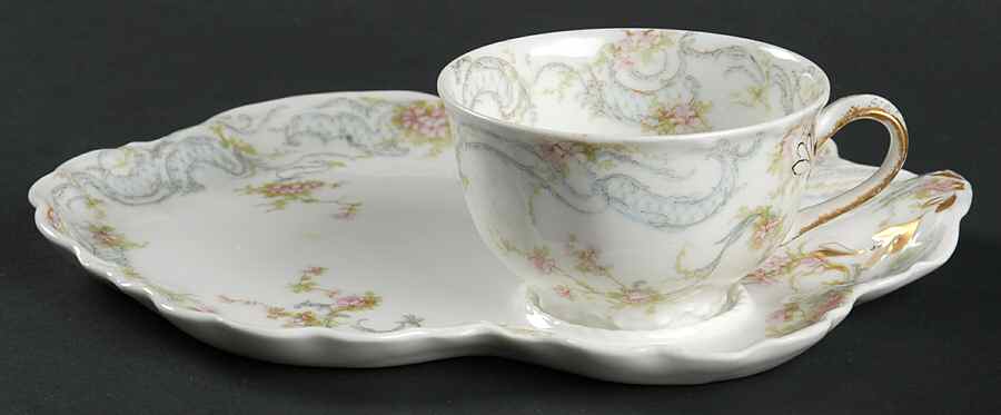 Schleiger 57-5 Snack Plate & Cup Set by Haviland-1