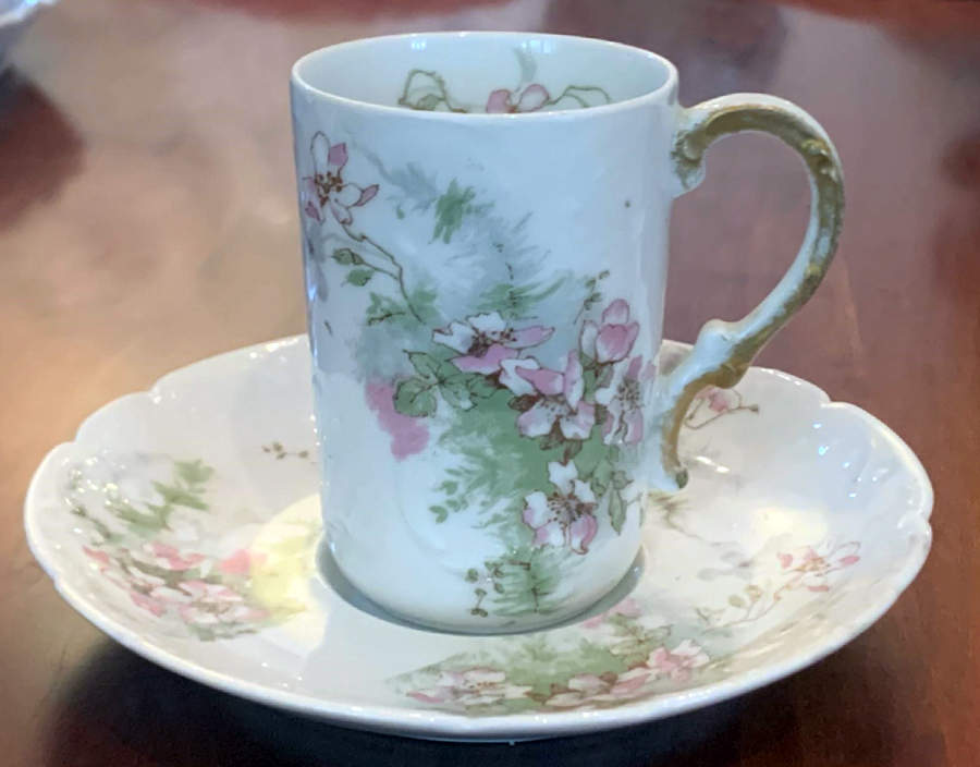 Schleiger 157-5 Chocolate Cup & Saucer Set by Haviland-1