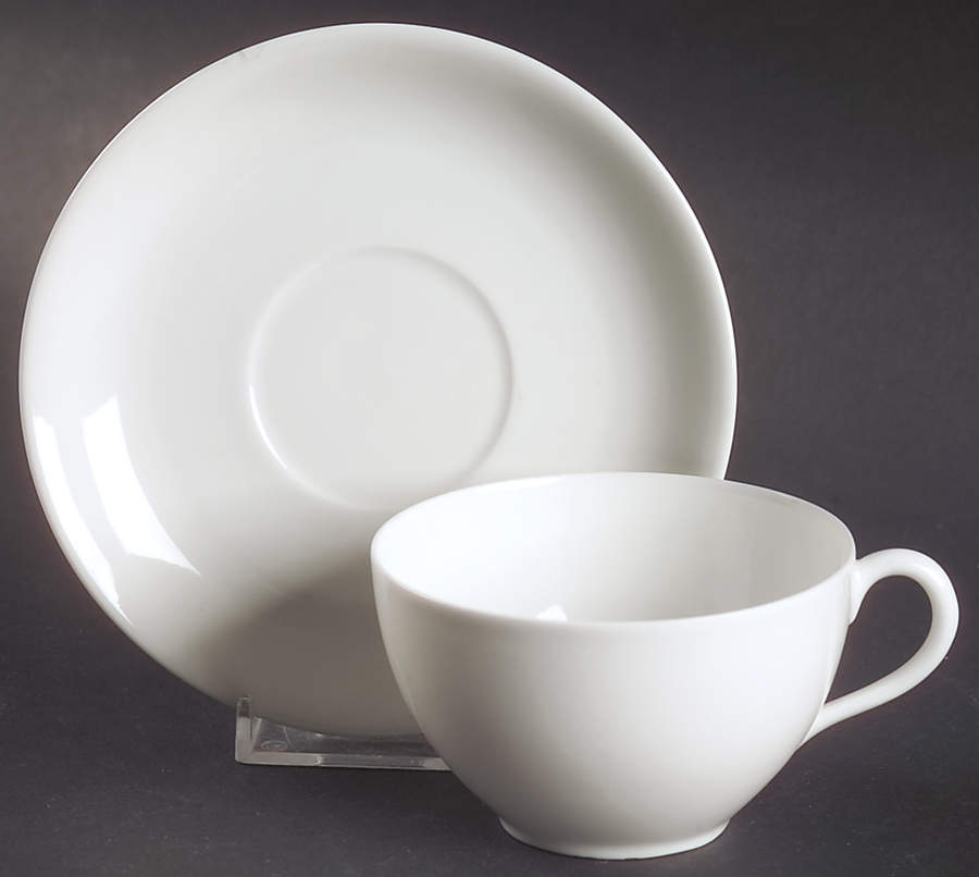 H20 Flat Cup & Saucer Set by Haviland-1