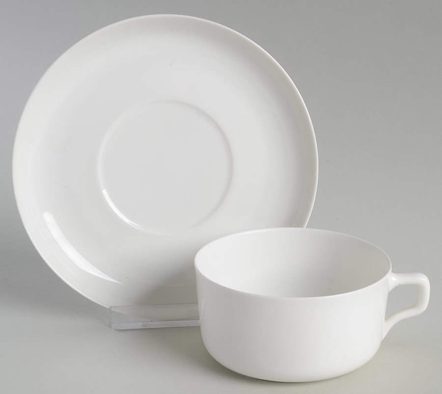 H20 Flat Cup & Saucer Set by Haviland-1