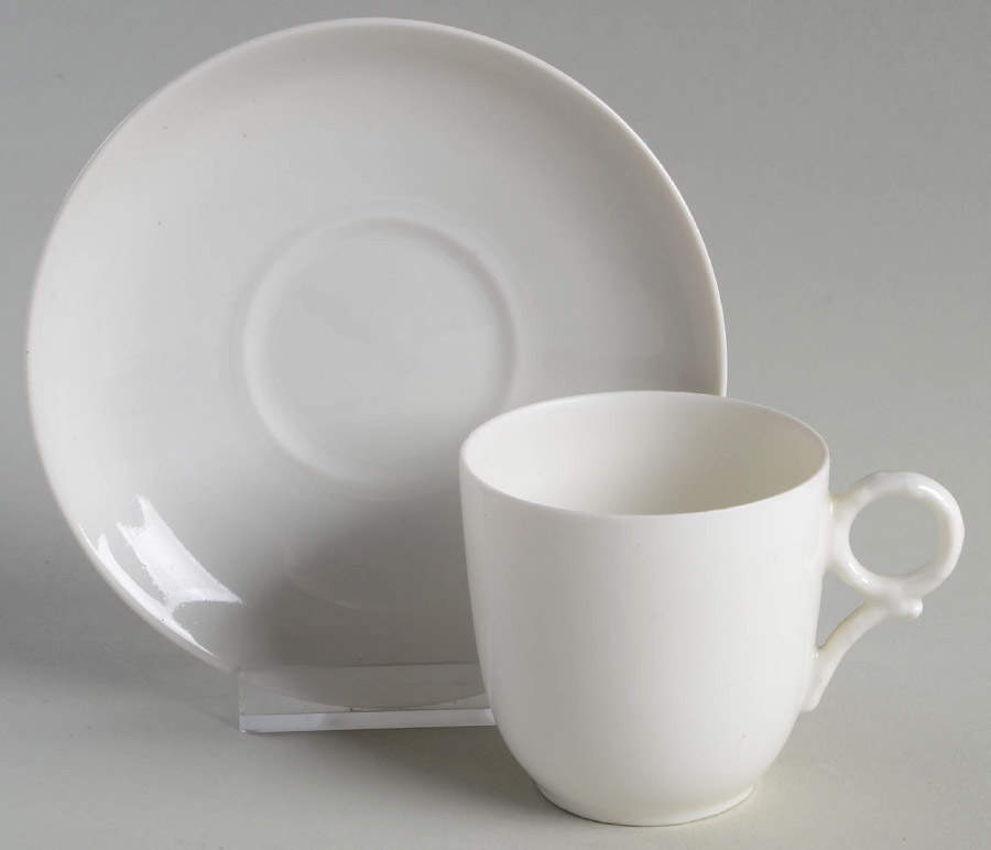 H20 Flat Demitasse Cup & Saucer Set by Haviland-1