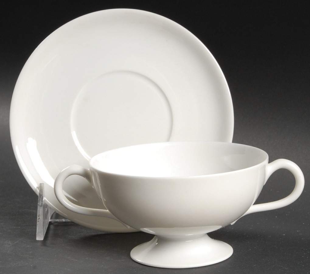 H20 Footed Bouillon Cup & Saucer by Haviland-1