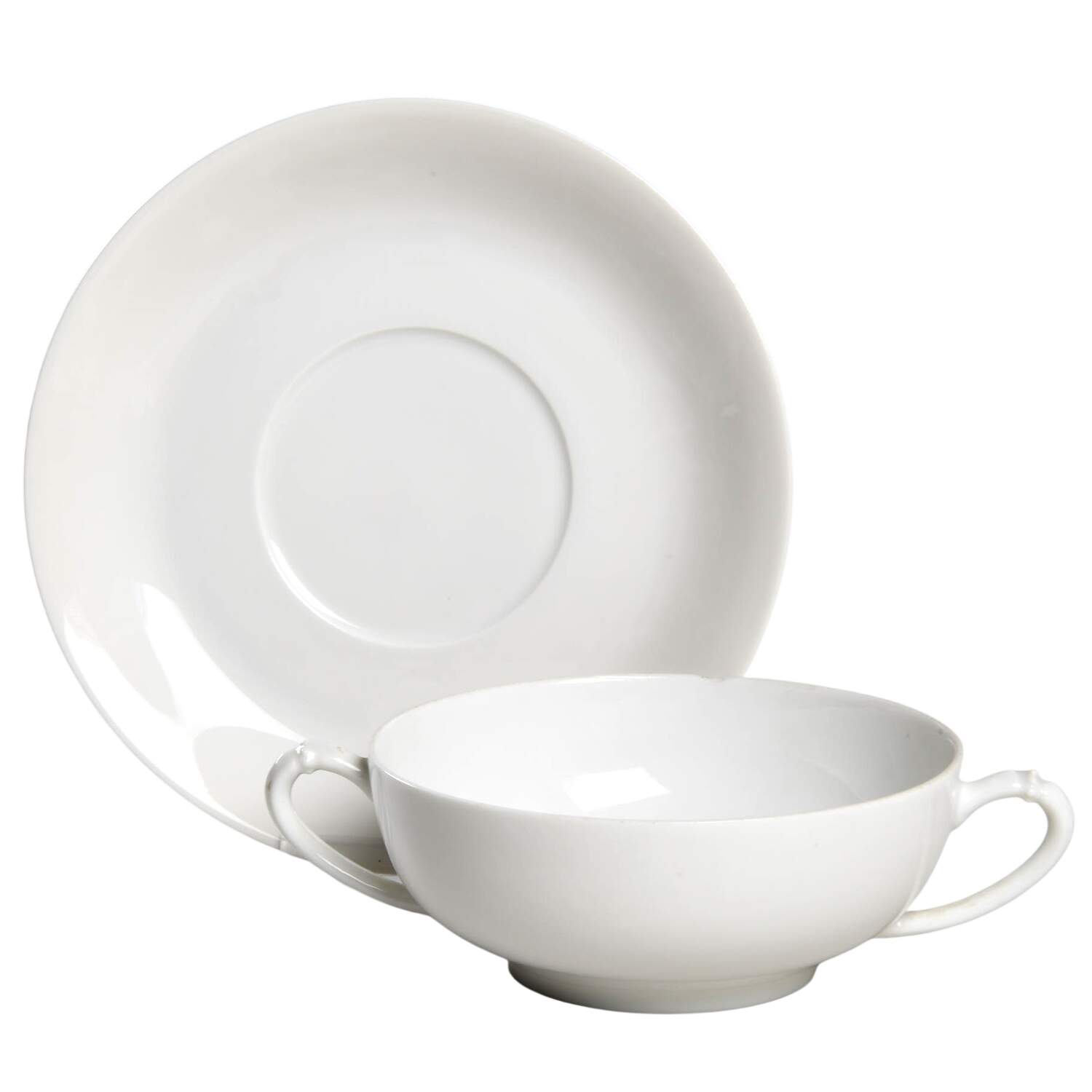 H20 Flat Cream Soup Bowl & Saucer Set by Haviland-1