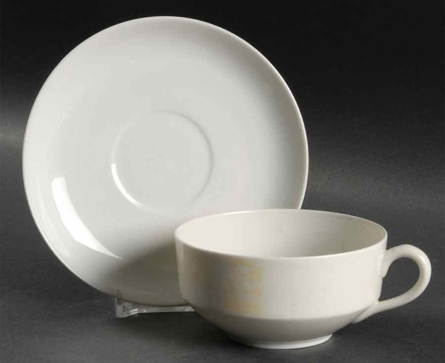 H20 Flat Cup & Saucer Set by Haviland-1