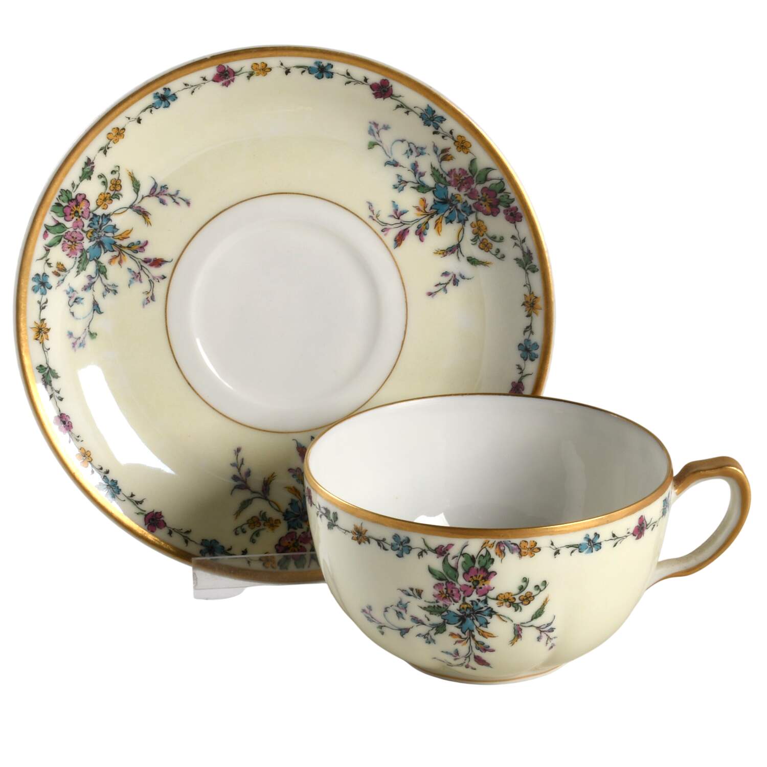 H207 Flat Cup & Saucer Set by Haviland-1