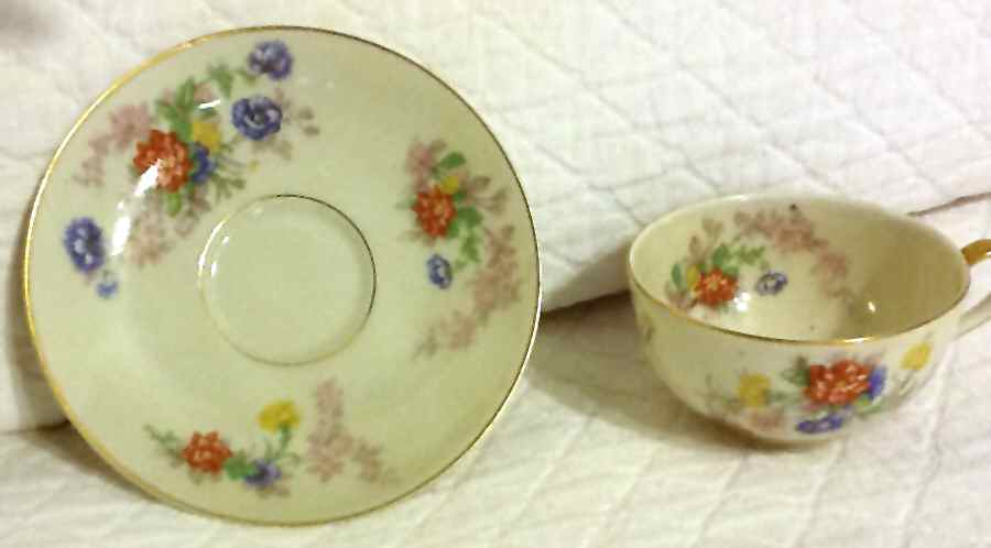 H210 Flat Cup & Saucer Set by Haviland-1