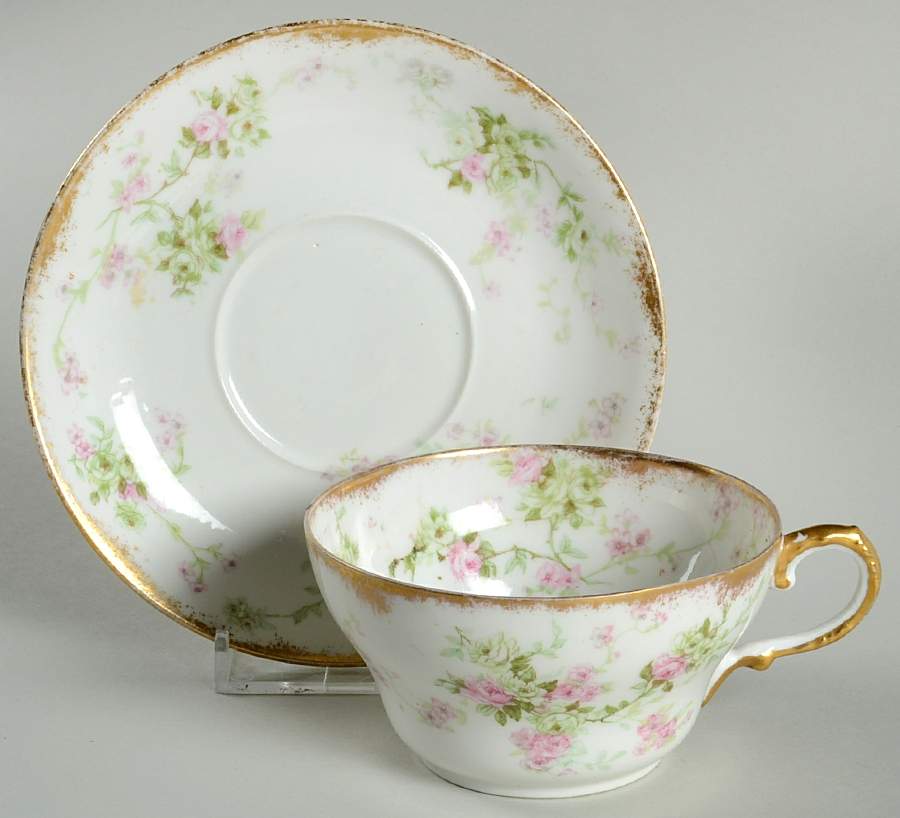 Schleiger 837-4 Flat Cup & Saucer Set by Haviland-1