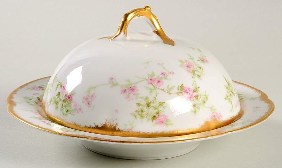 Schleiger 837-4 Round Covered Butter by Haviland-1