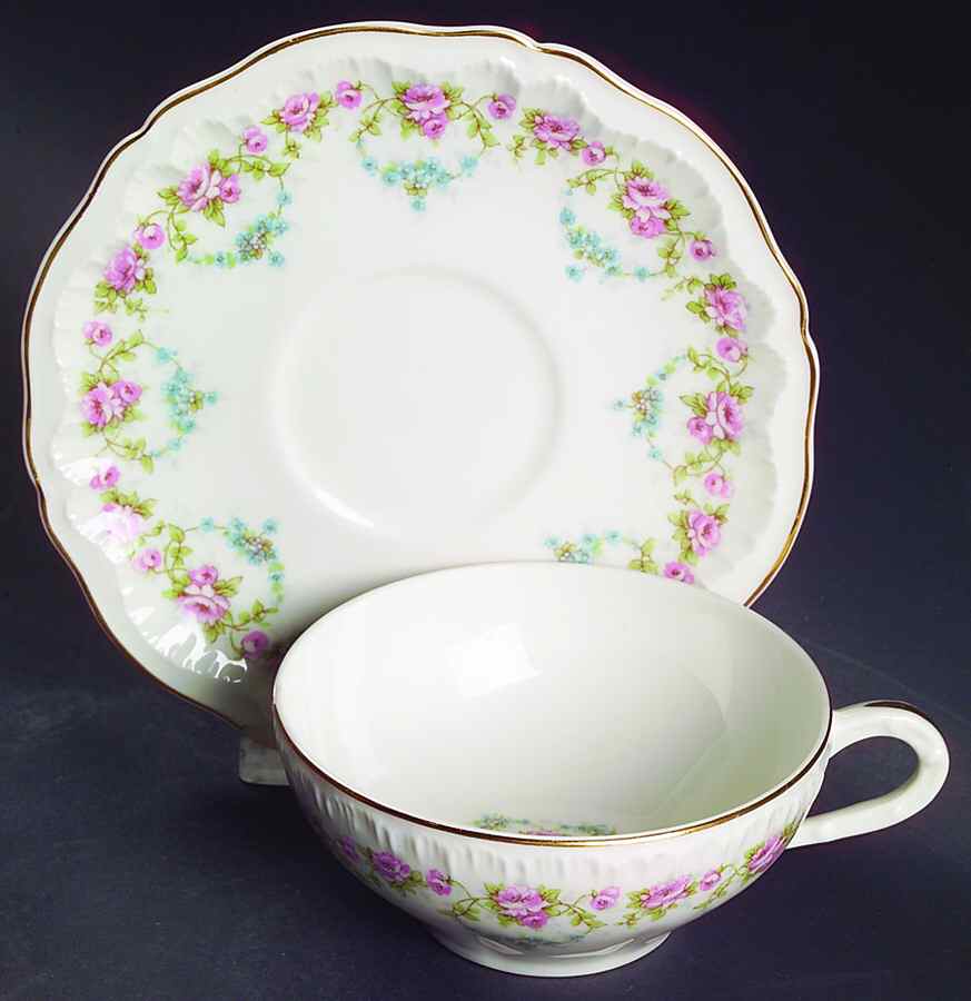 Schleiger 877-1 Flat Cup & Saucer Set by Haviland-1