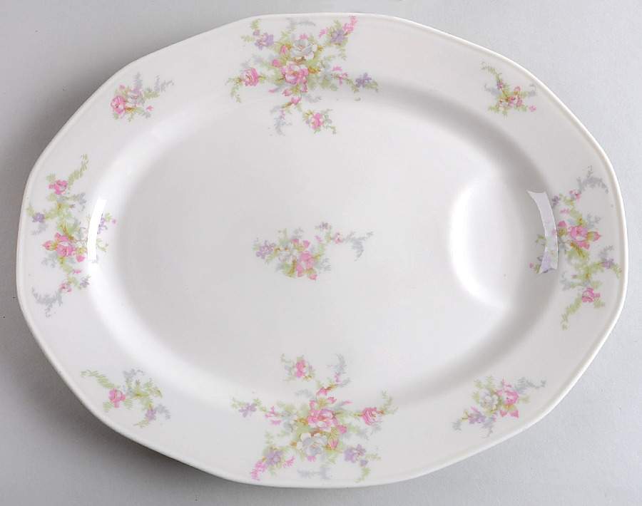 H257 13" Oval Serving Platter by Haviland-1