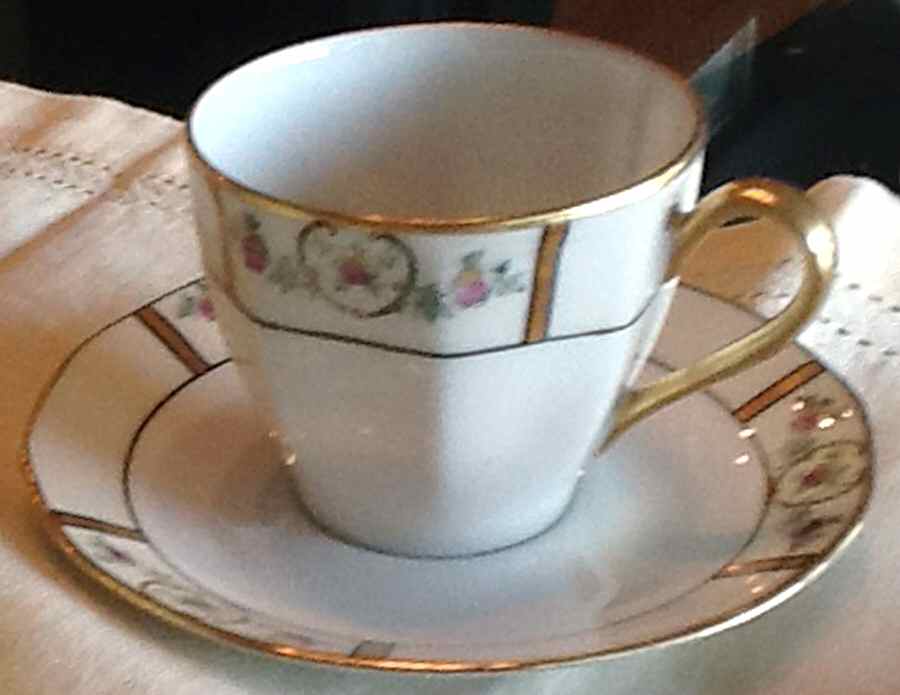 H306 Flat Demitasse Cup & Saucer Set by Haviland-1