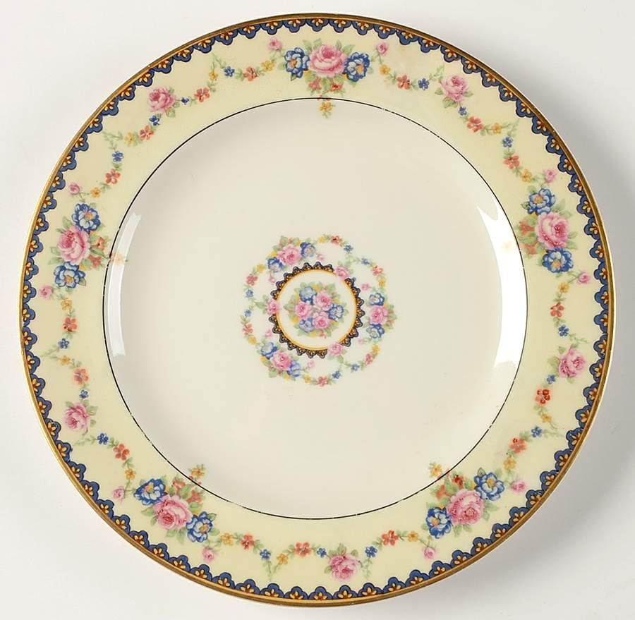 H330 (Yellow Rim, White Center) Salad Plate by Haviland-1