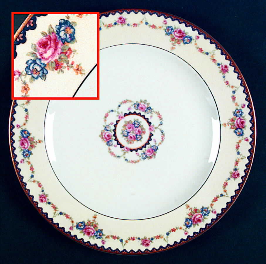H330 (Yellow Rim, White Center) Dinner Plate by Haviland-1