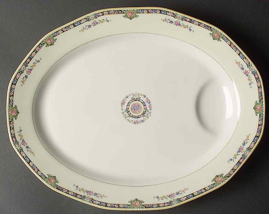 H483 15" Oval Serving Platter by Haviland-1
