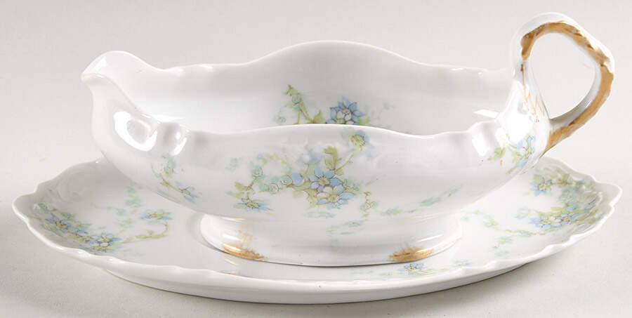 Schleiger 1014-5 Gravy Boat & Underplate by Haviland-1