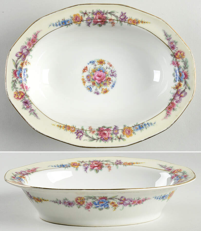 H492 9" Oval Vegetable Bowl by Haviland-1
