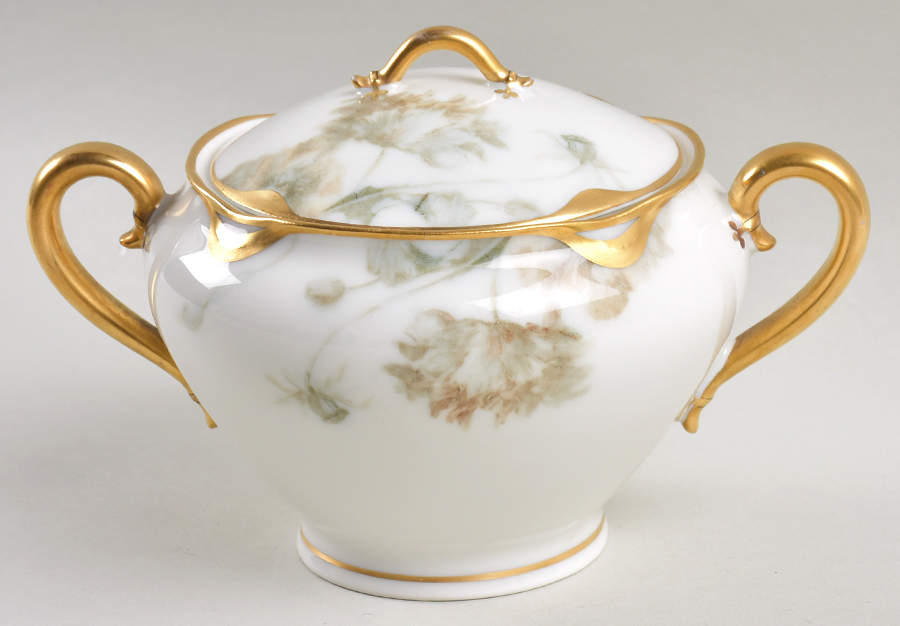 Flowers and Seeds (Blank 19) Sugar Bowl & Lid by Haviland-1