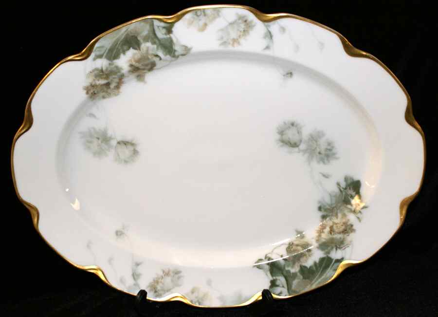 Flowers and Seeds (Blank 19) 14" Oval Serving Platter by Haviland-1