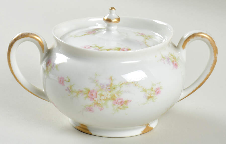 H504 Sugar Bowl & Lid by Haviland-1